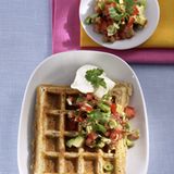 Waffeln mit Avocadosalsa