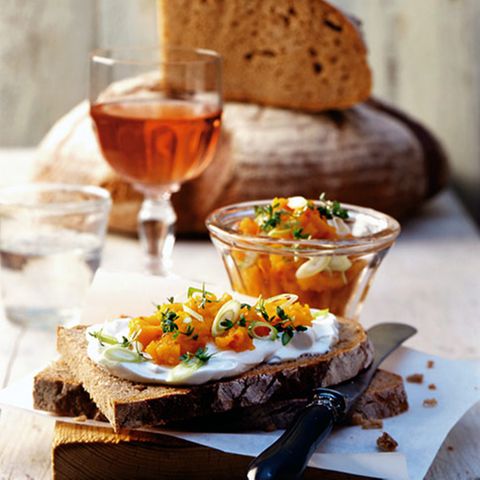 Kürbisaufstrich mit Ziegenfrischkäse