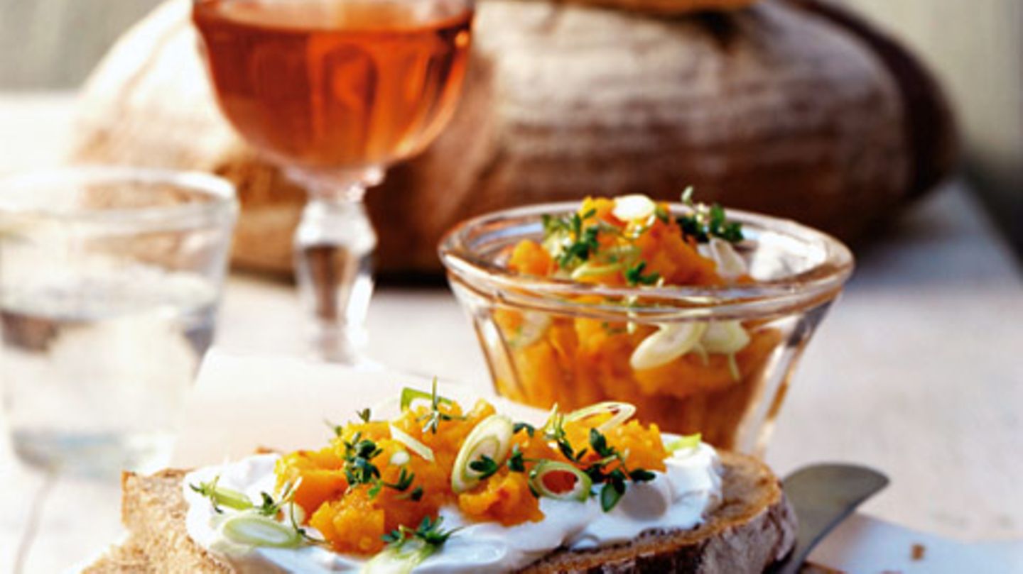 Kürbisaufstrich mit Ziegenfrischkäse Rezept