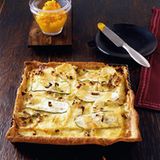 Kartoffeltarte mit Kürbis-Apfel-Püree