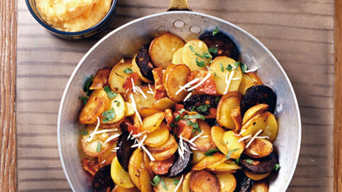 Kartoffel-Blutwurst-Gröstl Rezept - [ESSEN UND TRINKEN]