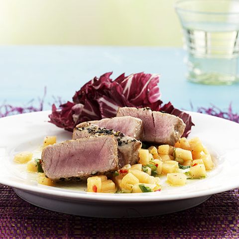 Thunfischsteaks mit Melonen-Salsa