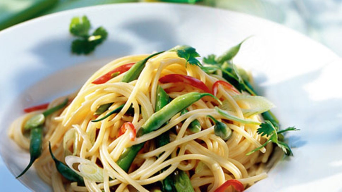 Spaghettini mit grünen Bohnen Rezept