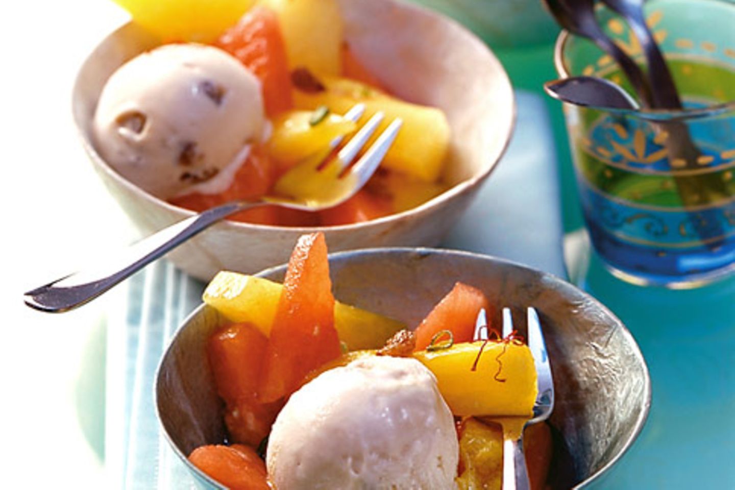 Malaga Eis Mit Melonen Chili Salat Rezept Essen Und Trinken 