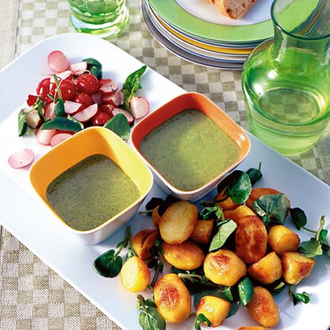 Radieschensalat mit Kressekartoffeln