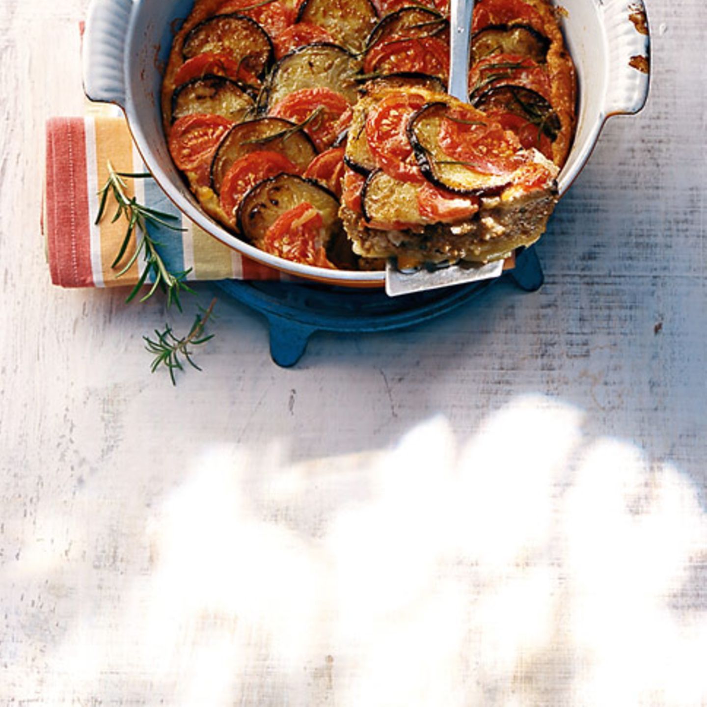 Moussaka (Gemüse-Hackauflauf)