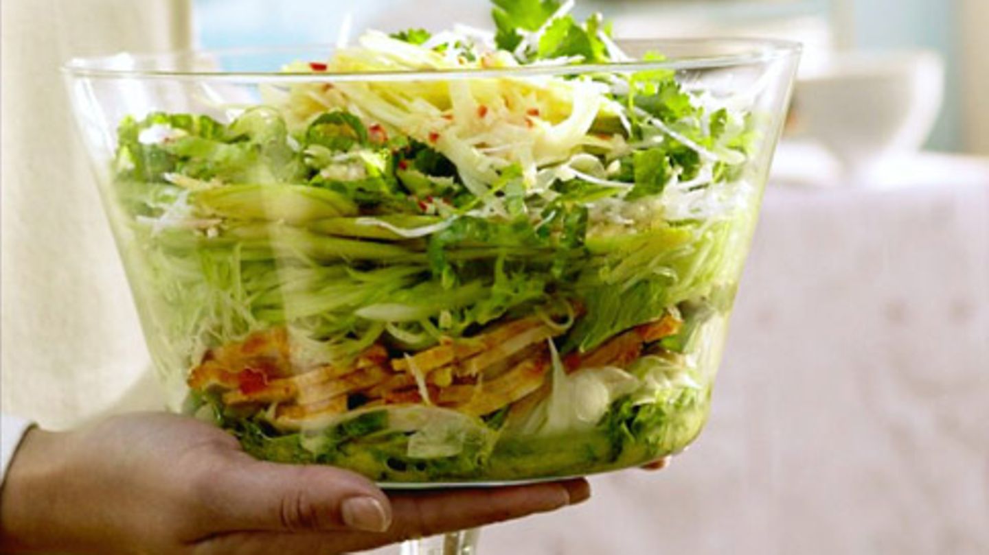 Süss-scharfer Hähnchensalat Rezept