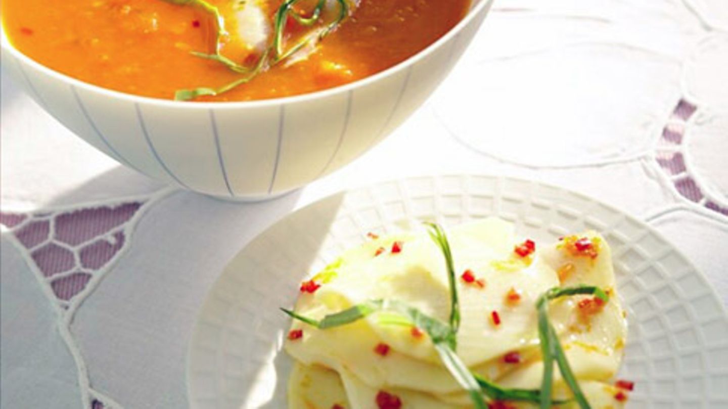 Möhrensuppe mit Scamorza Rezept
