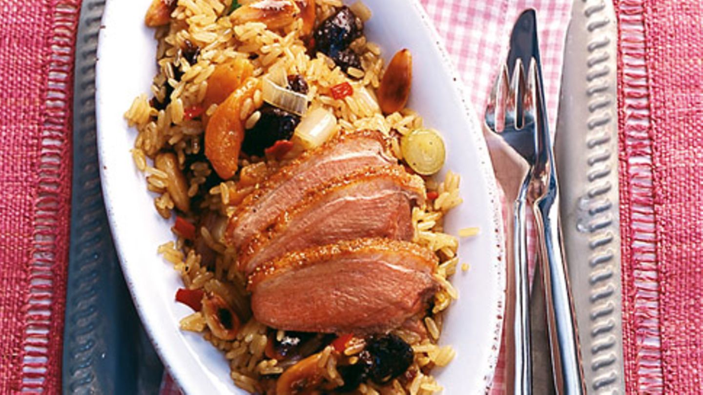 Entenpilaw mit Trockenfrüchten Rezept