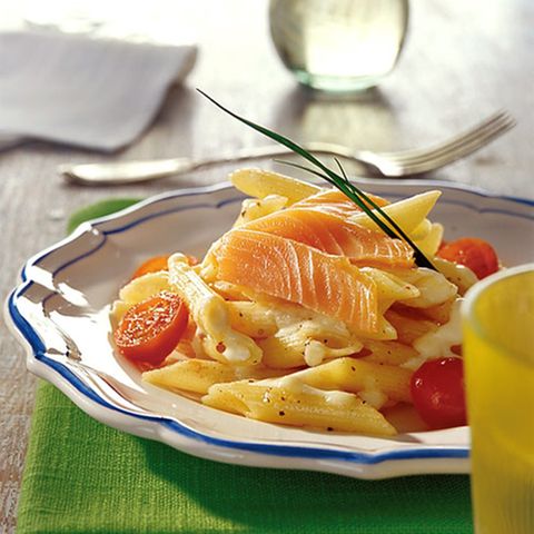 Penne Rigate mit Lachs und Wodka