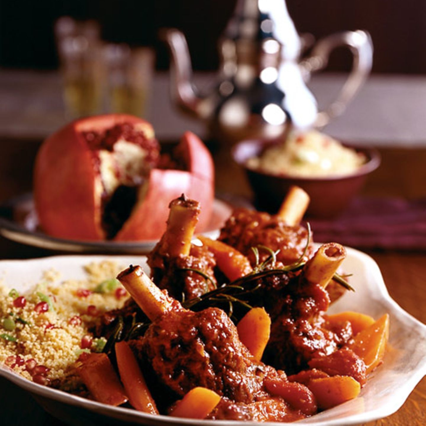 Lammhaxen mit Couscous