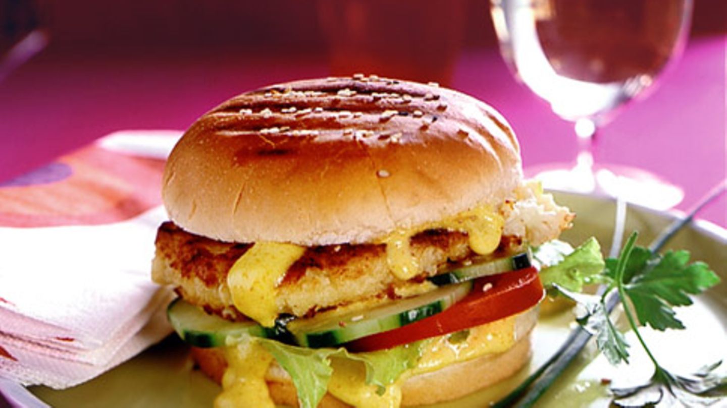 Blumenkohl-Burger mit Currycreme Rezept