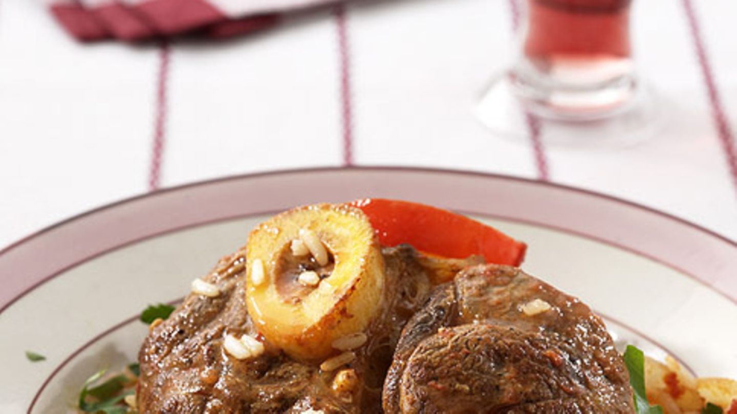 Kalbshaxe im Reisbett Rezept - [ESSEN UND TRINKEN]