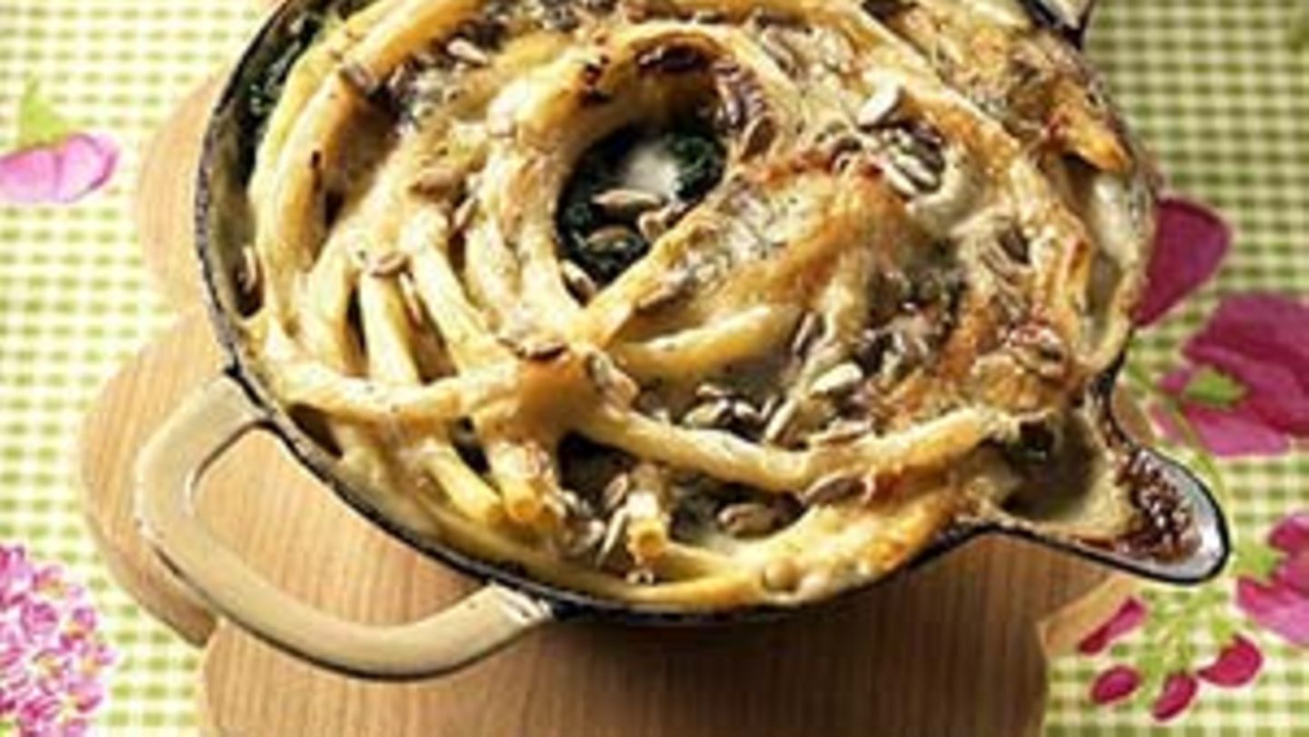 Makkaroni-Spinat-Auflauf Rezept