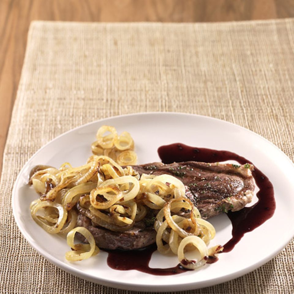 Zwiebelrostbraten vom Lamm