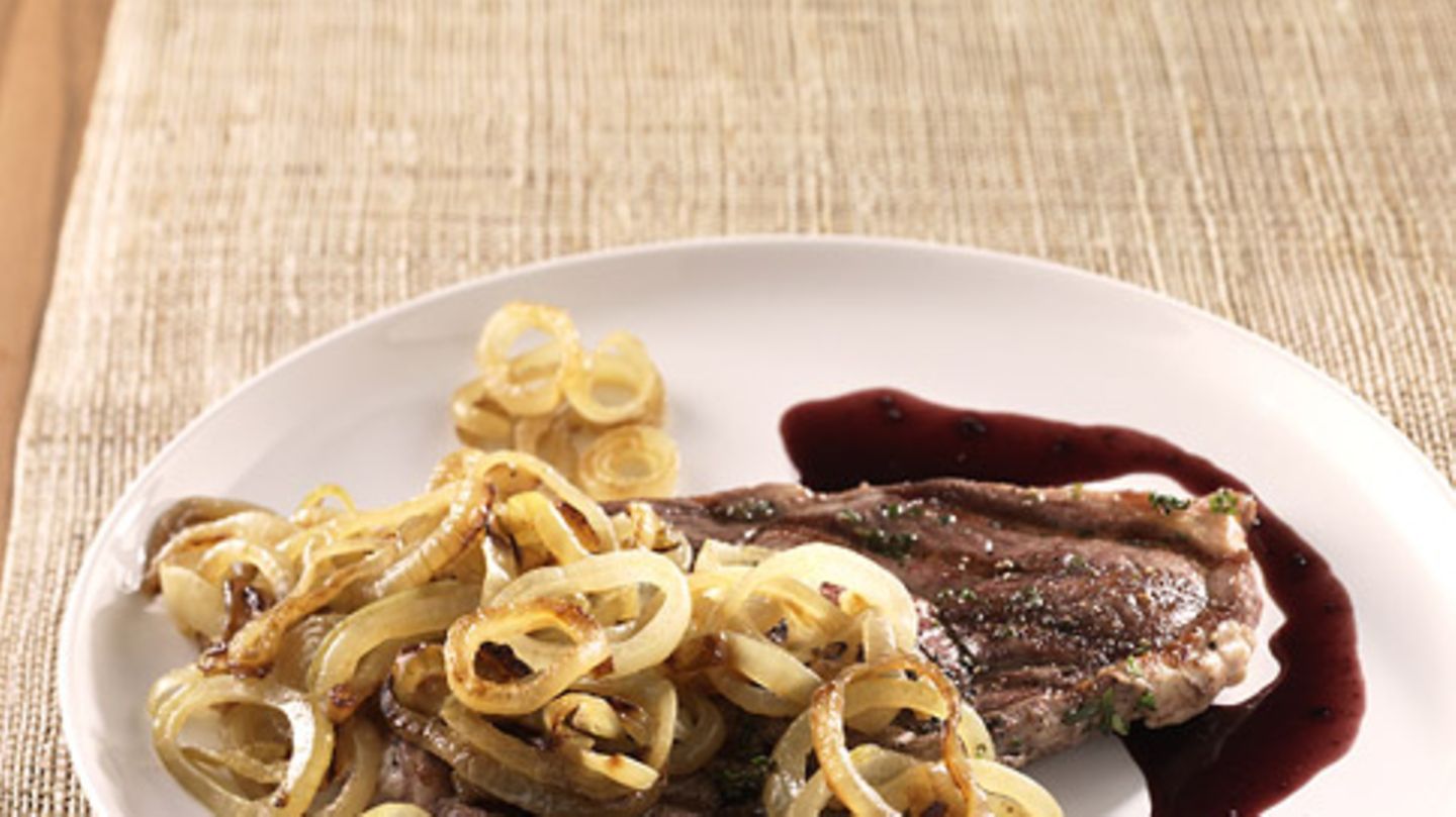 Zwiebelrostbraten vom Lamm Rezept