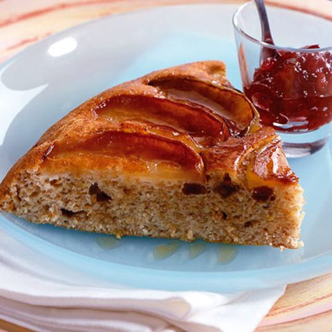 Apfelpfannkuchen mit Ahornsirup