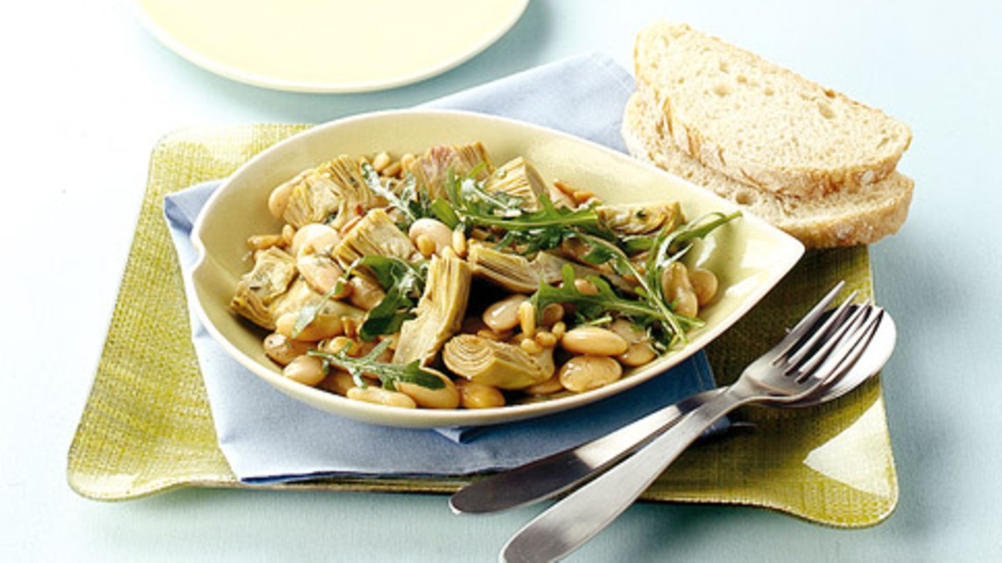 Artischockensalat mit dicken Bohnen Rezept