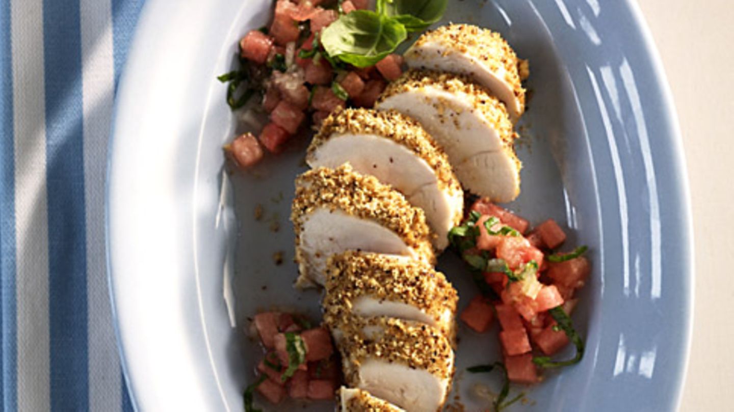 Huhn mit Melonen-Salsa Rezept