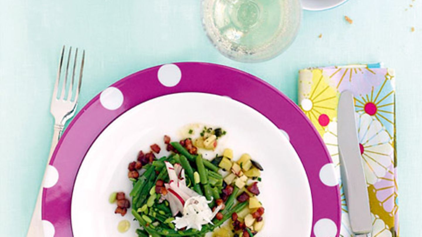 Bohnensalat mit Apfelvinaigrette Rezept