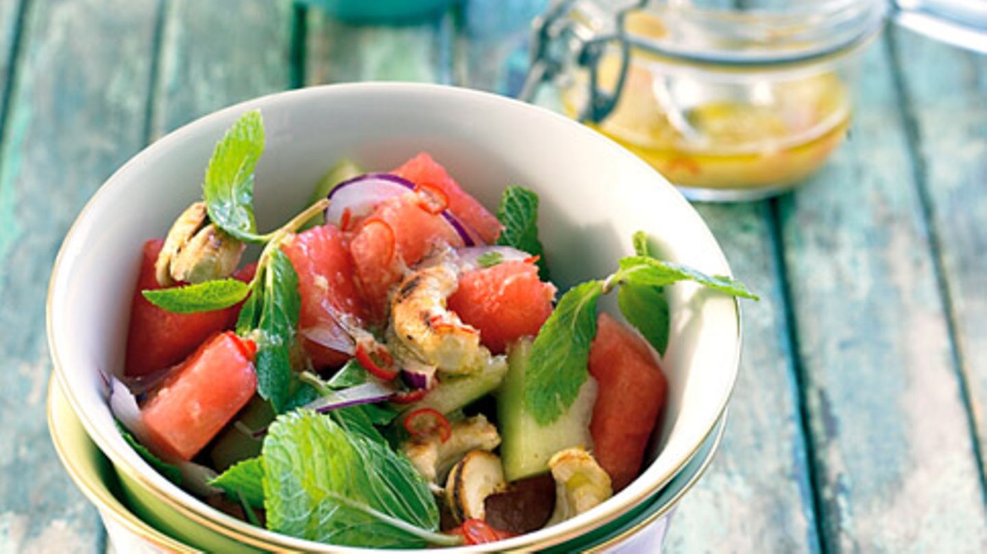 Spicy Wassermelonensalat Rezept