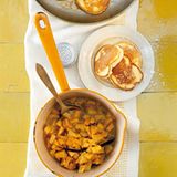 Ricotta-Pancakes mit Quittenkompott