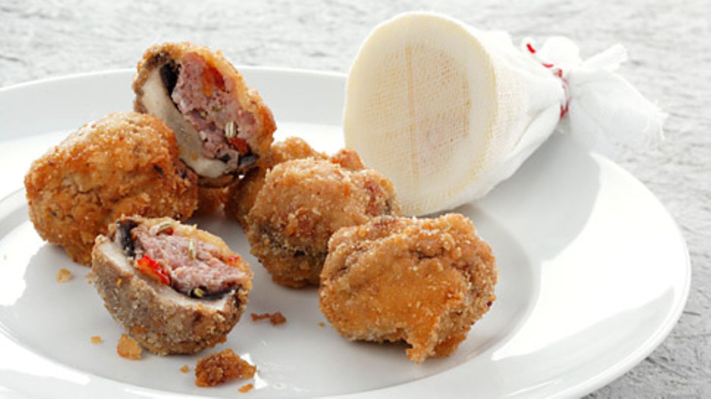 Gefüllte Champignons mit Thüringer Mett Rezept