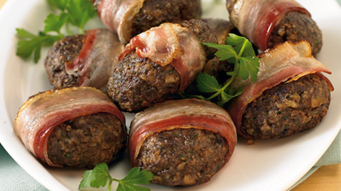 Hirsch-Buletten mit Speck Rezept