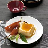 Lorbeer-Crème-Caramel mit Birnen