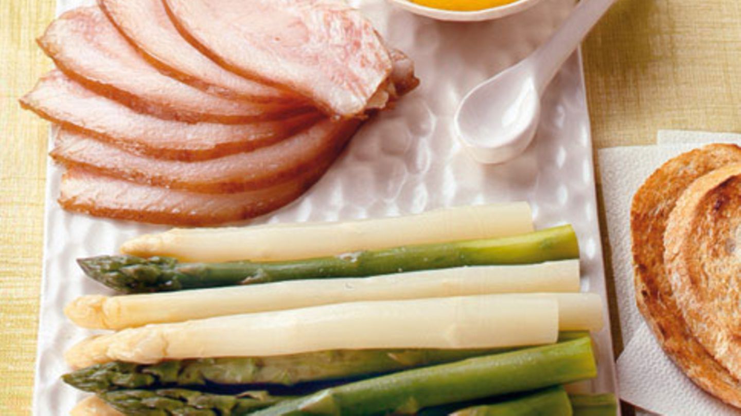 Grüner Spargel mit Schweinebacke Rezept