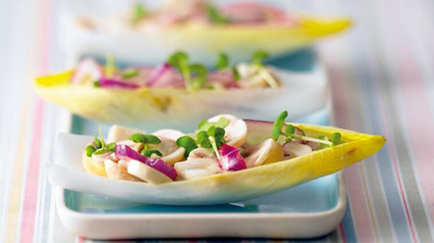Chicoree mit Champignonsalat Rezept