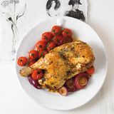 Backhuhn mit Bärlauch