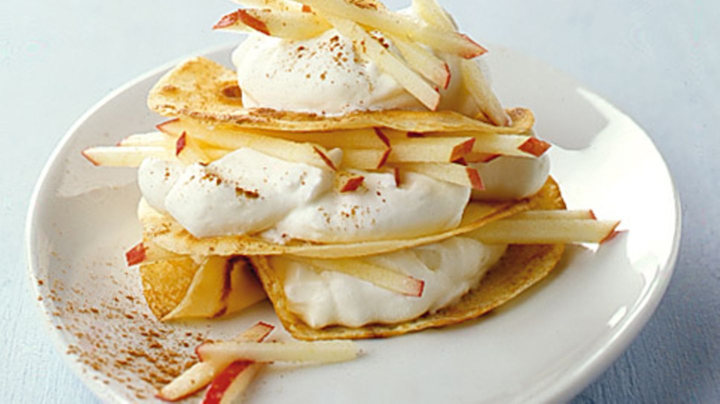 Crêpes mit Apfelquark Rezept