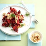 Rote Bete-Risotto mit Kresse