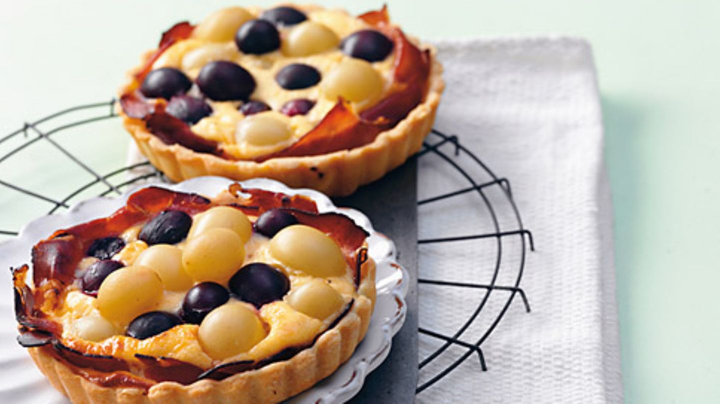 Weintrauben-Schinken-Tartelettes Rezept