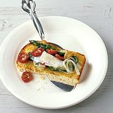 Brioche mit Paksoi und Ofentomaten
