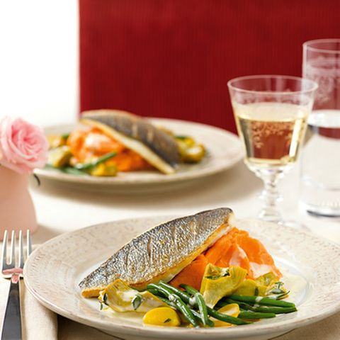 Doradenfilets mit Tomaten-Kartoffelpüree