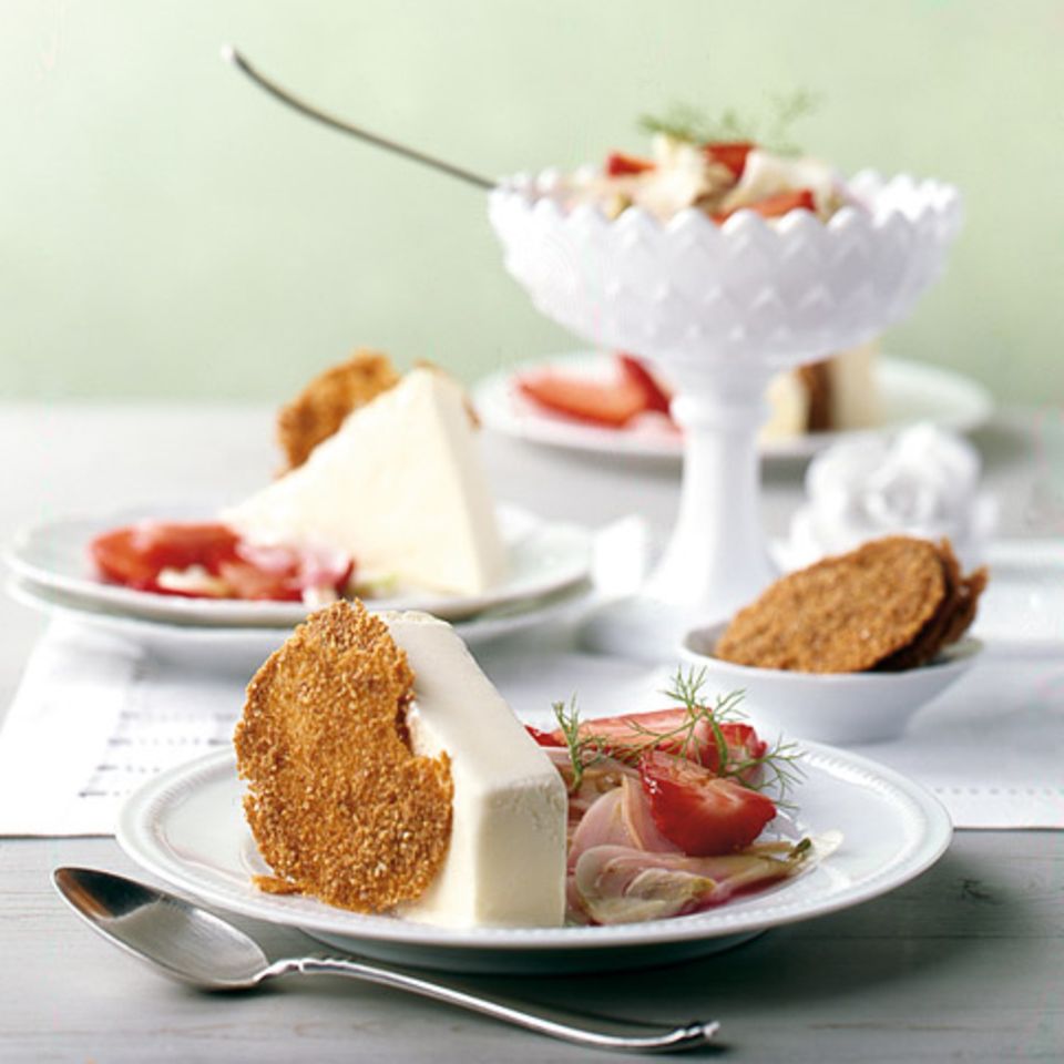 Fenchelparfait Fenchel-Erdbeer-Salat