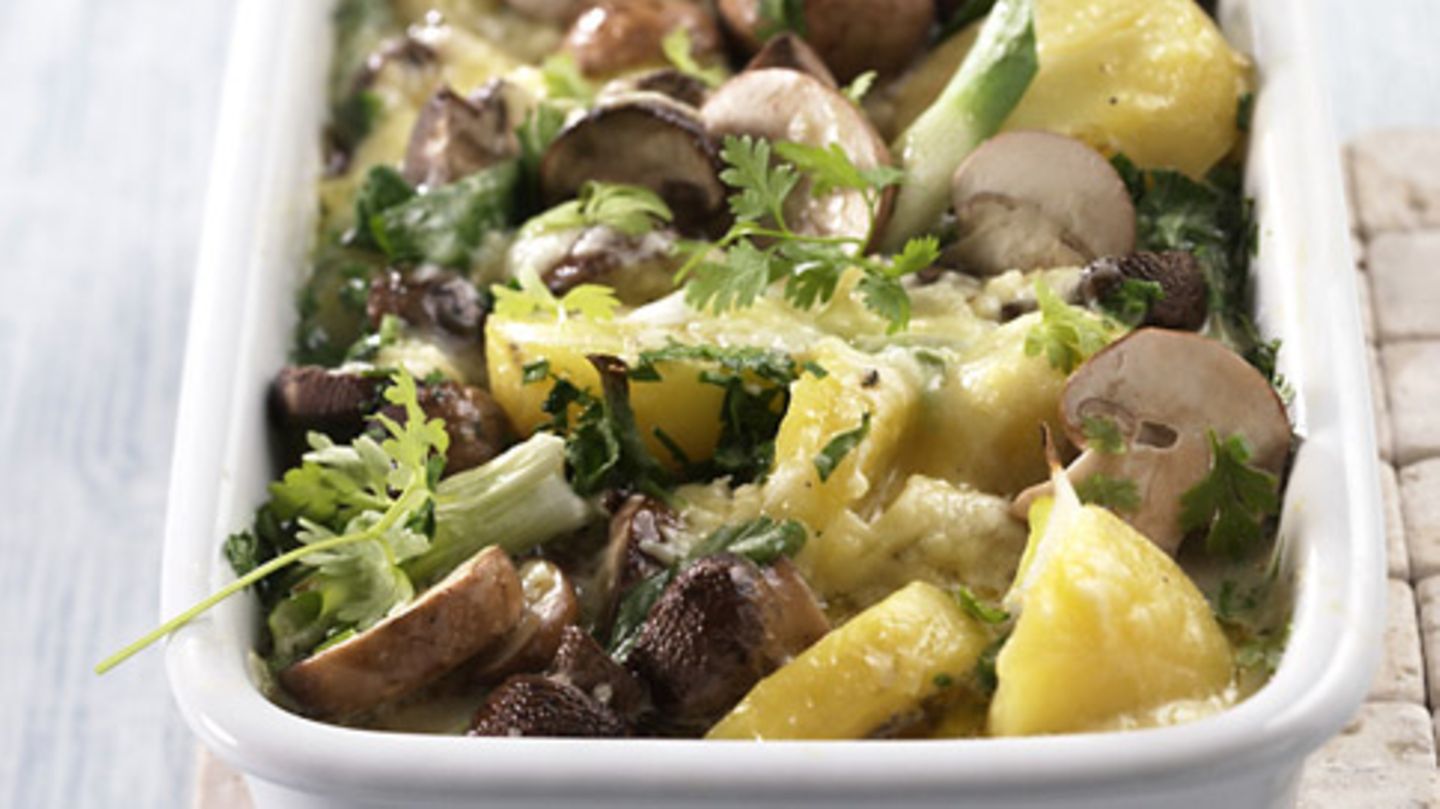 Kräuter-Pilz-Auflauf Rezept