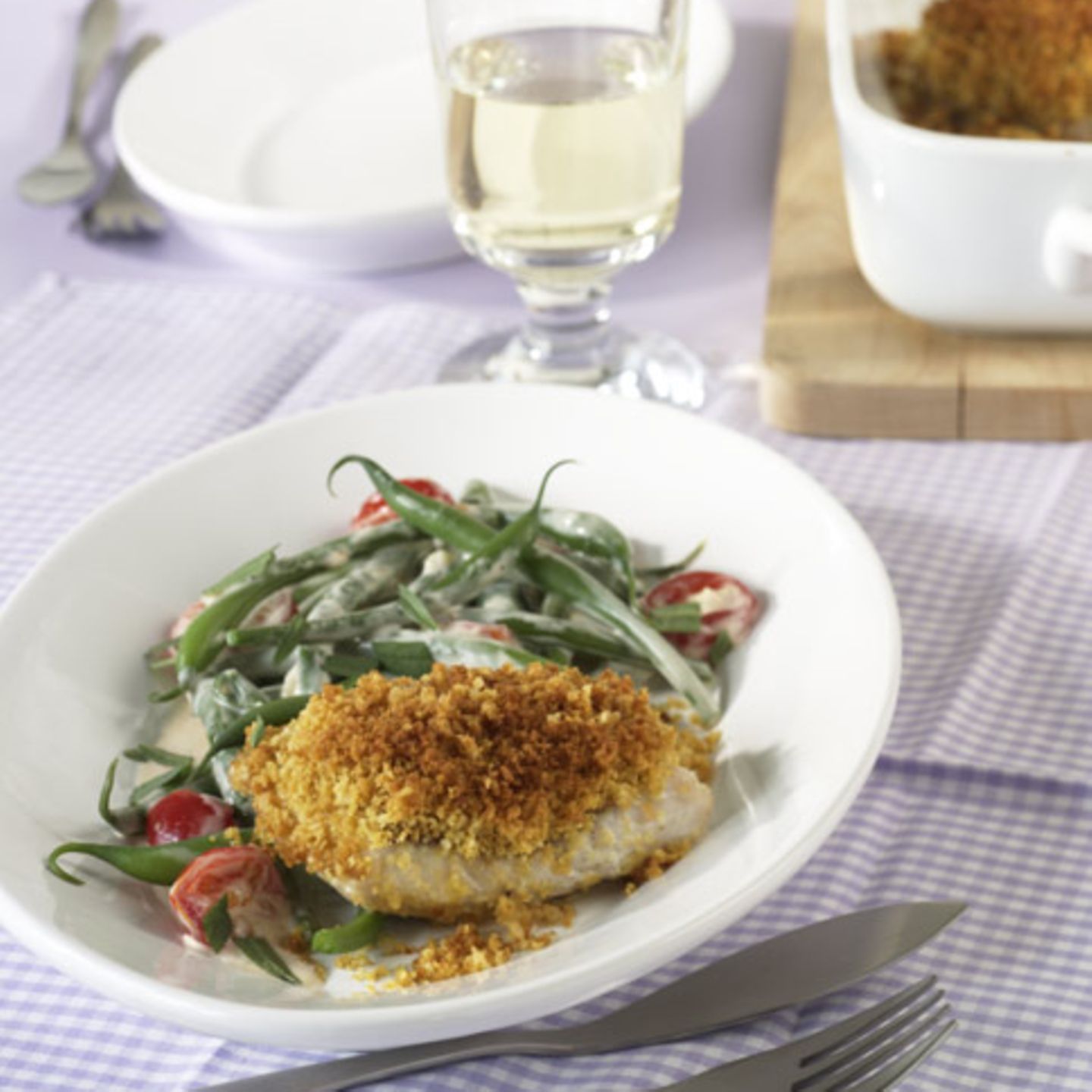 Fisch mit Kräckerkruste
