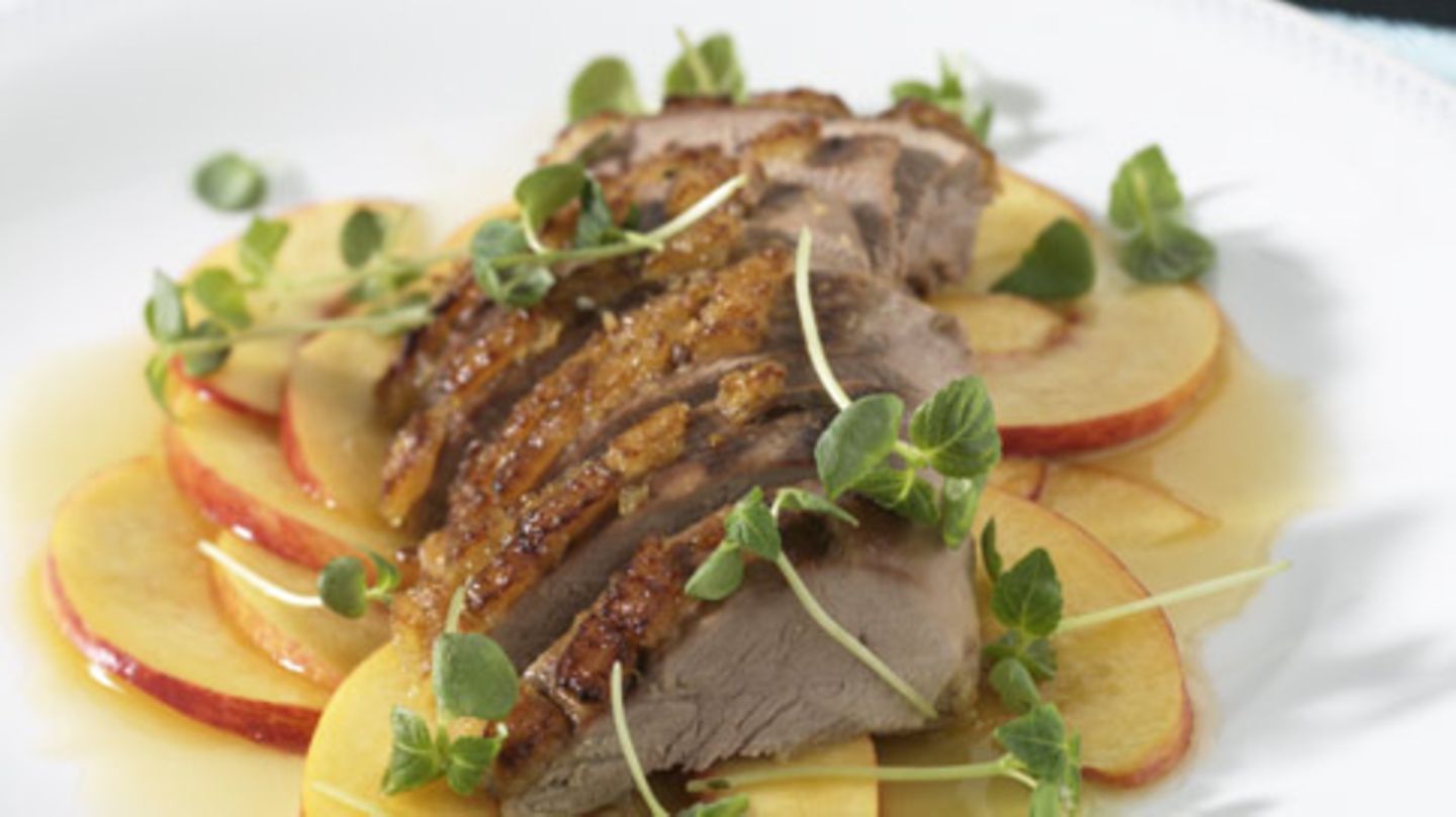Ente mit Pfirsich Rezept