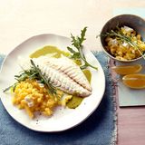 Dorade in der Salzkruste mit Apfel-Lauch-Sauce