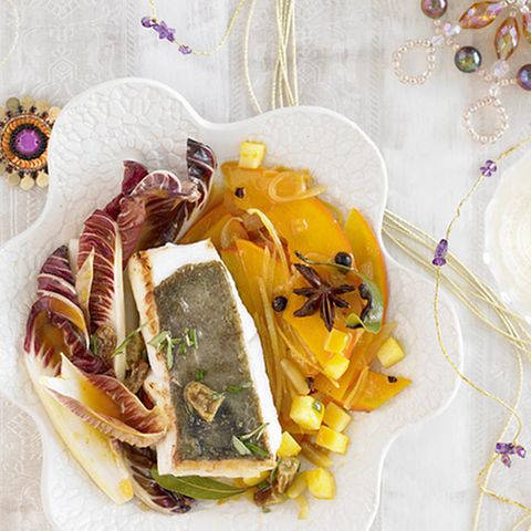 Petersfisch mit Kürbis-Radicchio-Gemüse