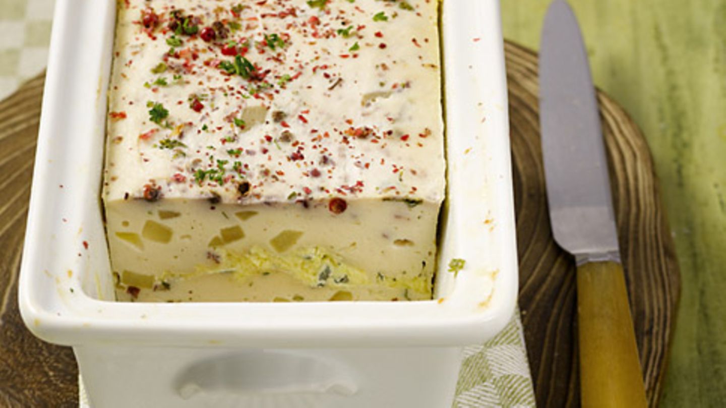 Geflügelterrine mit Roquefort und Birnen Rezept