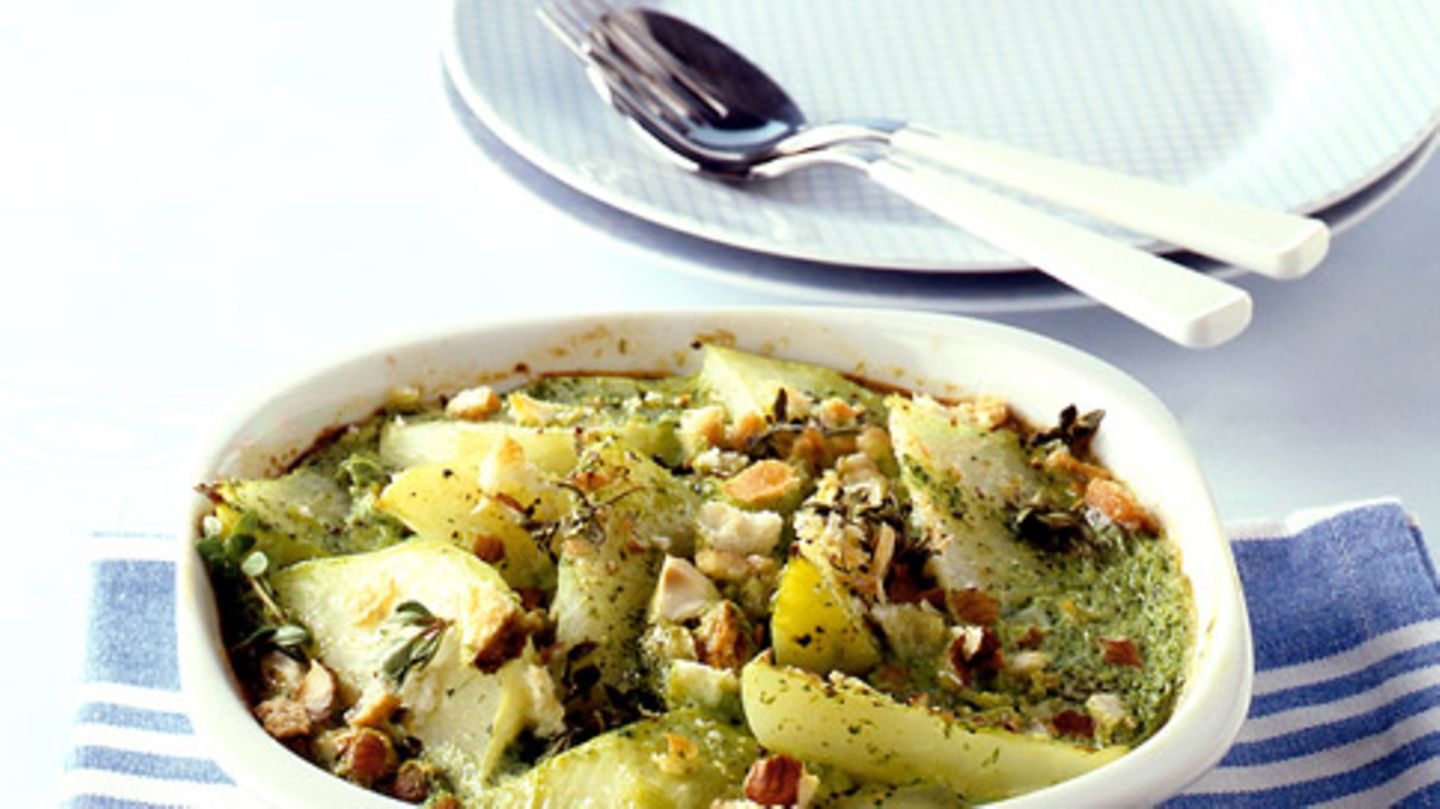 Kohlrabiauflauf mit Kruste Rezept
