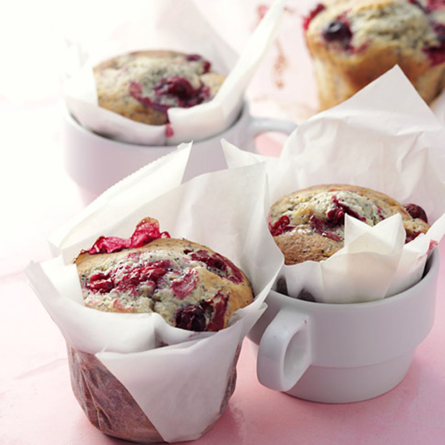 Cranberry-Mohn-Tassenkuchen