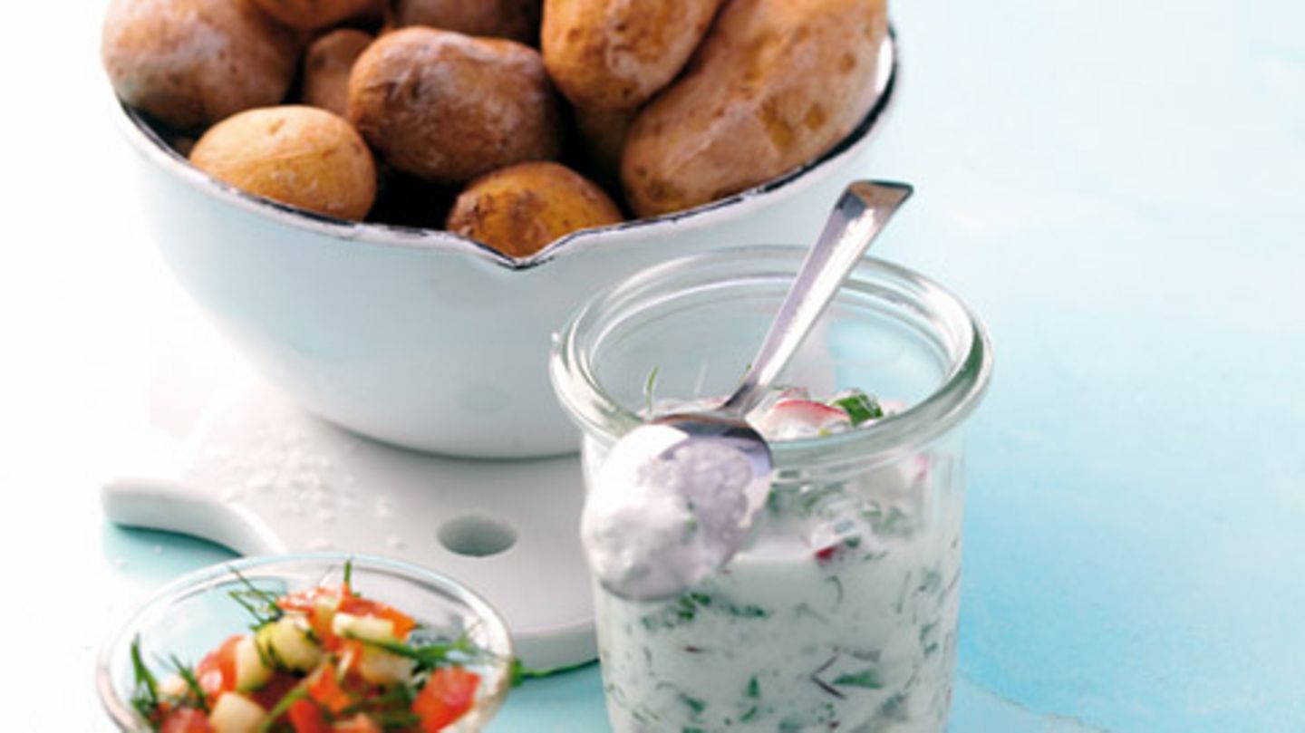 Papas arrugadas mit Salsa und Dip Rezept