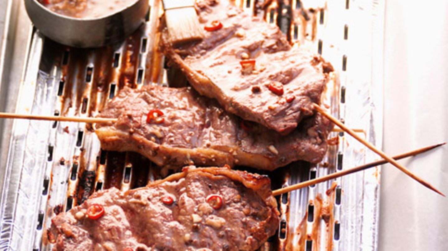 Rumpsteak-Saté Rezept