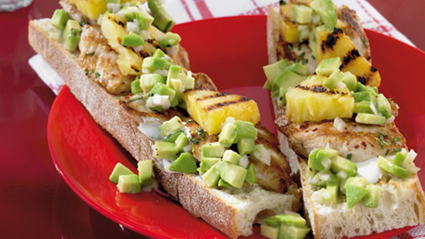 Ananas-Puten-Crostini Rezept