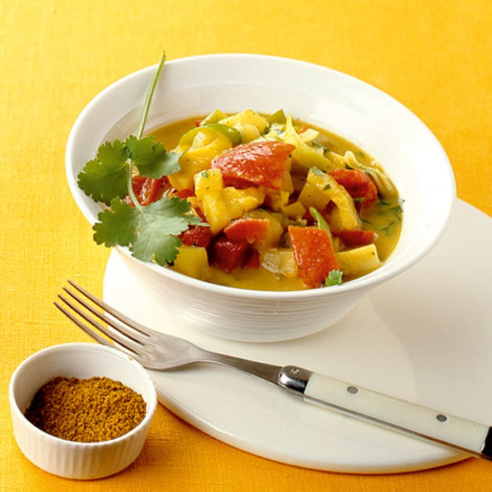 Paprikacurry mit Kokosmilch